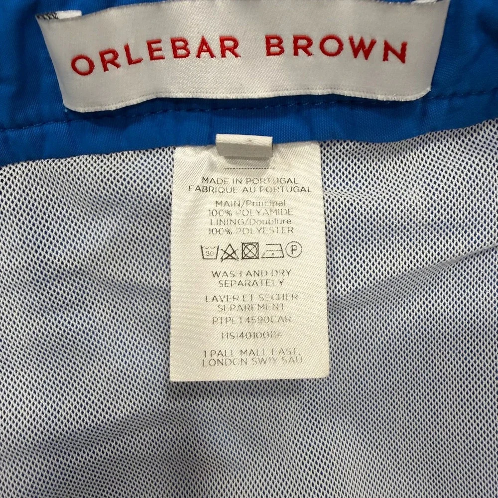 Orlebar Brown Shorts Mens 38 Blue Classic Dane Swim
